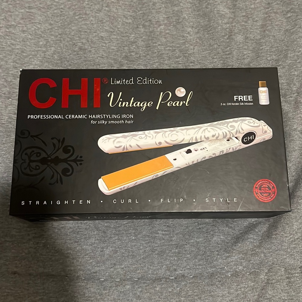 NIB limited edition vintage pearl Chi flat iron